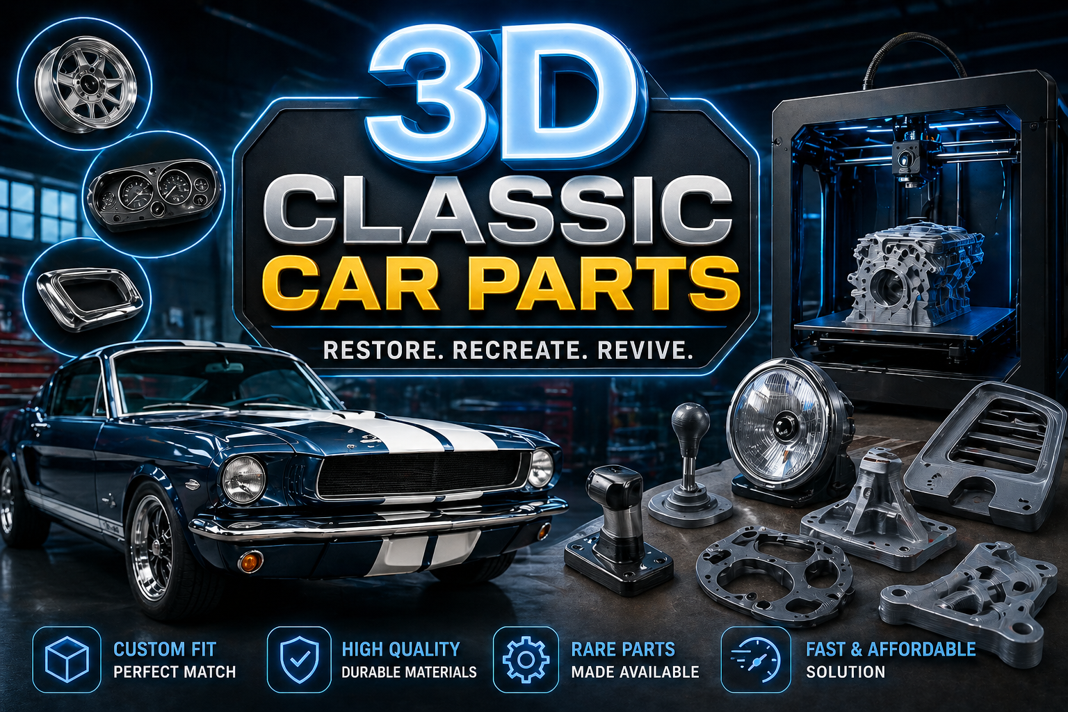 3D Classic Car Parts