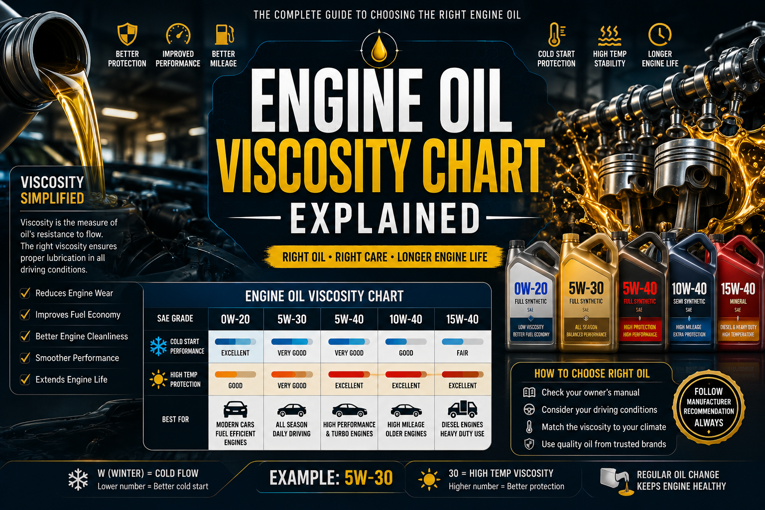 Engine Oil Viscosity Chart Explained